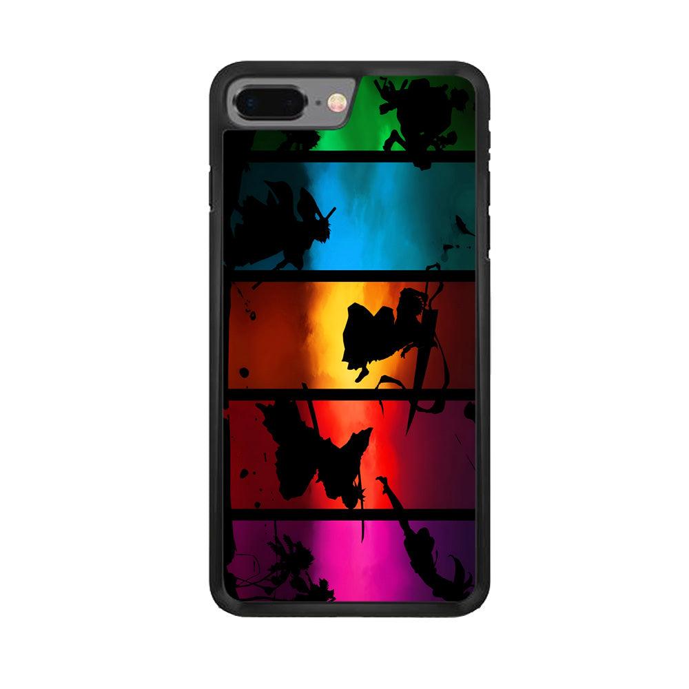 Bleach Silhouette Art iPhone 8 Plus Case-Rubber / Black (2D Case)-Xtracase