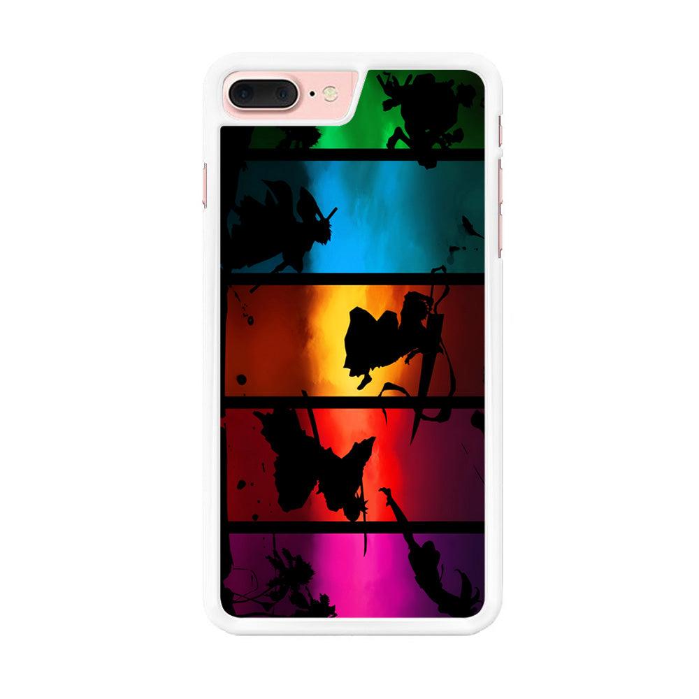 Bleach Silhouette Art iPhone 8 Plus Case-Rubber / White (2D Case)-Xtracase