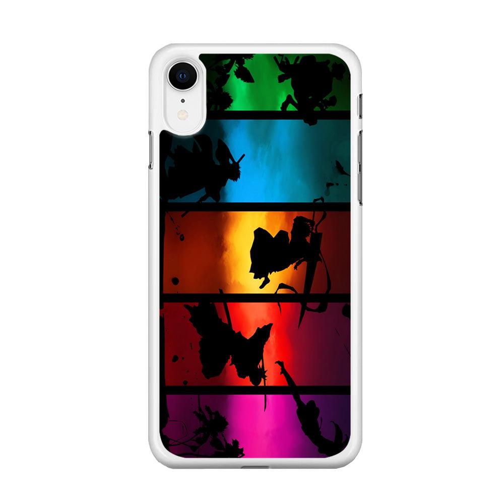 Bleach Silhouette Art iPhone XR Case-Rubber / White (2D Case)-Xtracase