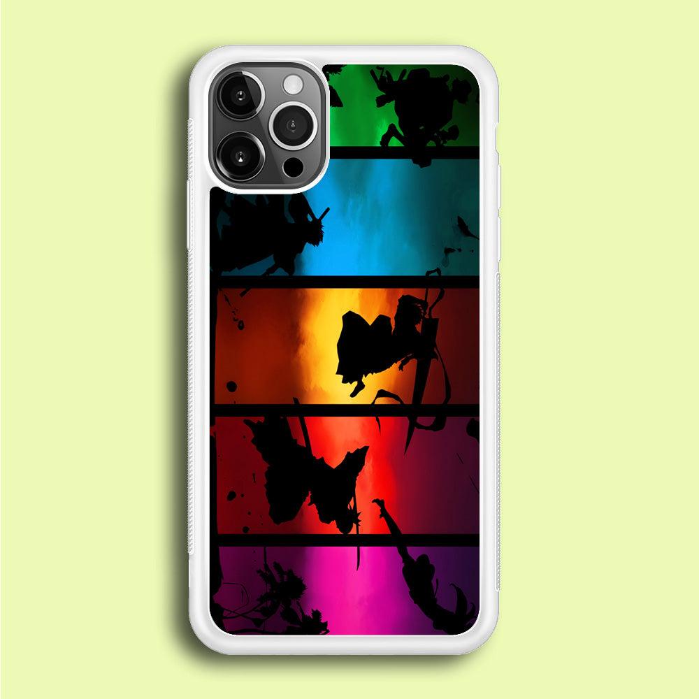 Bleach Silhouette Art iPhone 12 Pro Max Case-Rubber / White (2D Case)-Xtracase