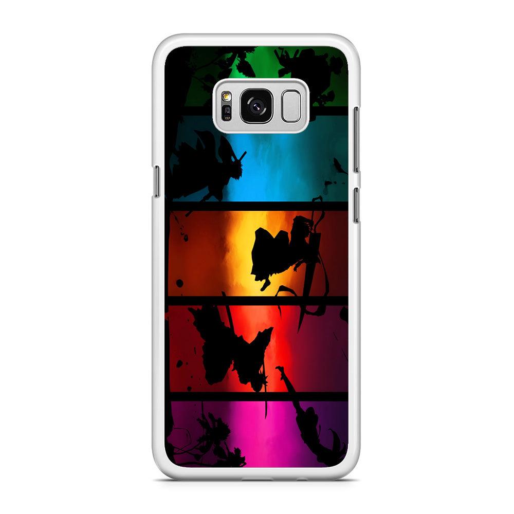 Bleach Silhouette Art Samsung Galaxy S8 Case-Rubber / White (2D Case)-Xtracase