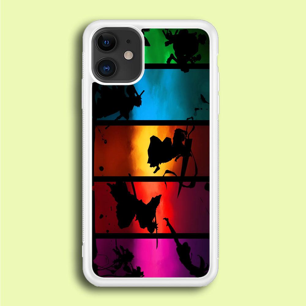 Bleach Silhouette Art iPhone 12 Case-Rubber / White (2D Case)-Xtracase