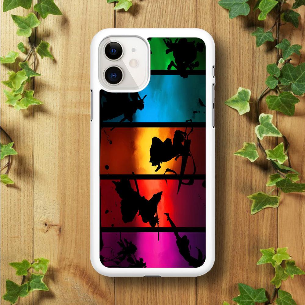 Bleach Silhouette Art iPhone 11 Case-Rubber / White (2D Case)-Xtracase