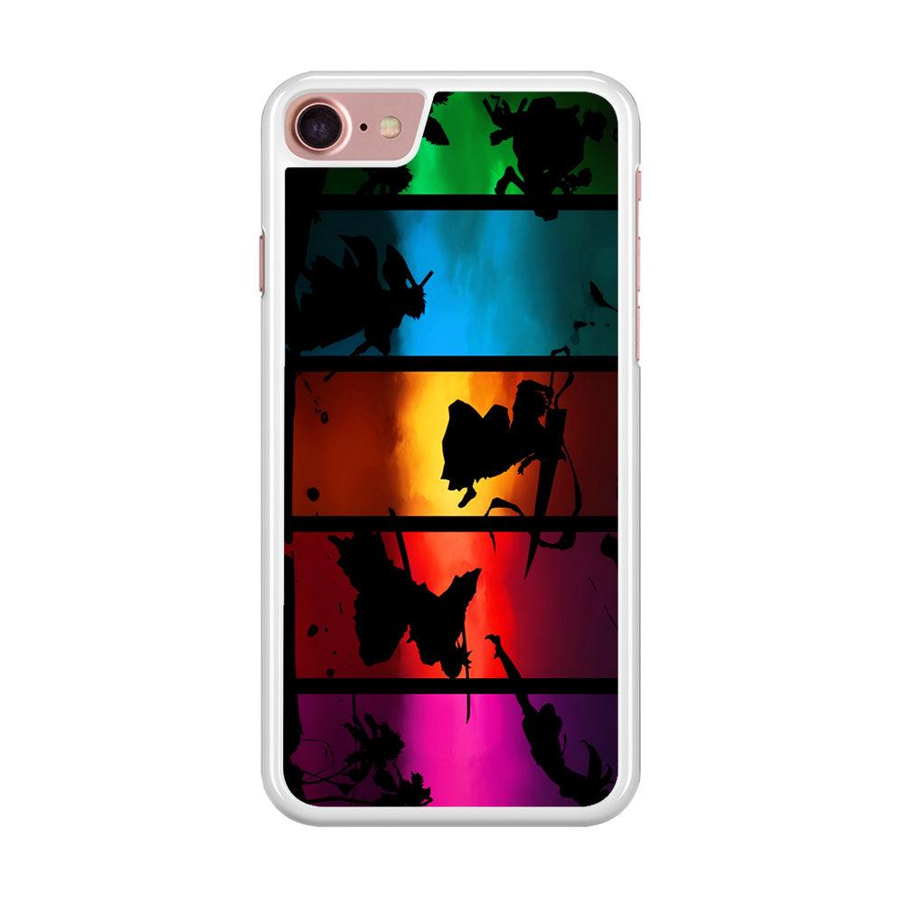 Bleach Silhouette iPhone 8 Case-Rubber / White (2D Case)-Xtracase