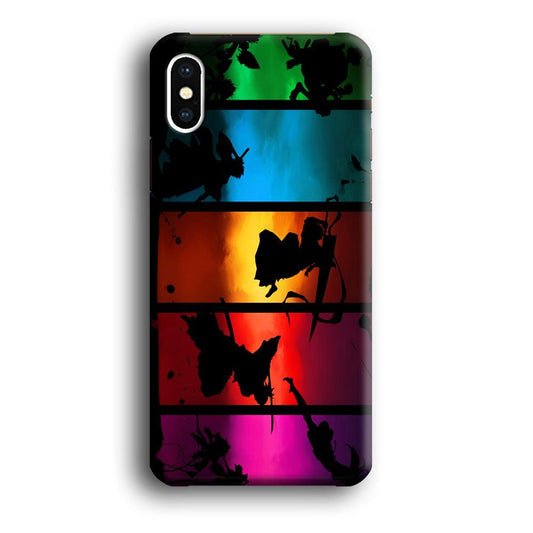 Bleach Silhouette Art iPhone X Case-Plastic / Full Wrap (3D Case)-Xtracase