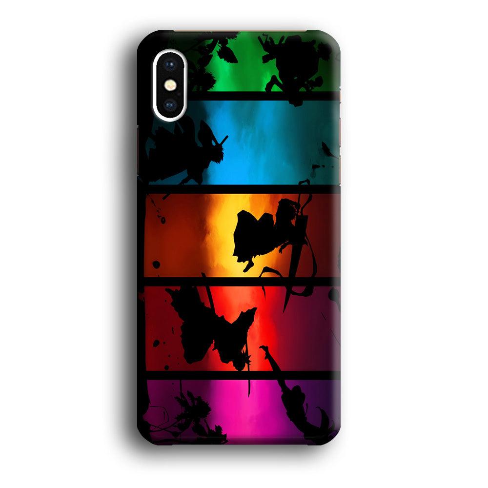Bleach Silhouette Art iPhone Xs Case-Plastic / Full Wrap (3D Case)-Xtracase