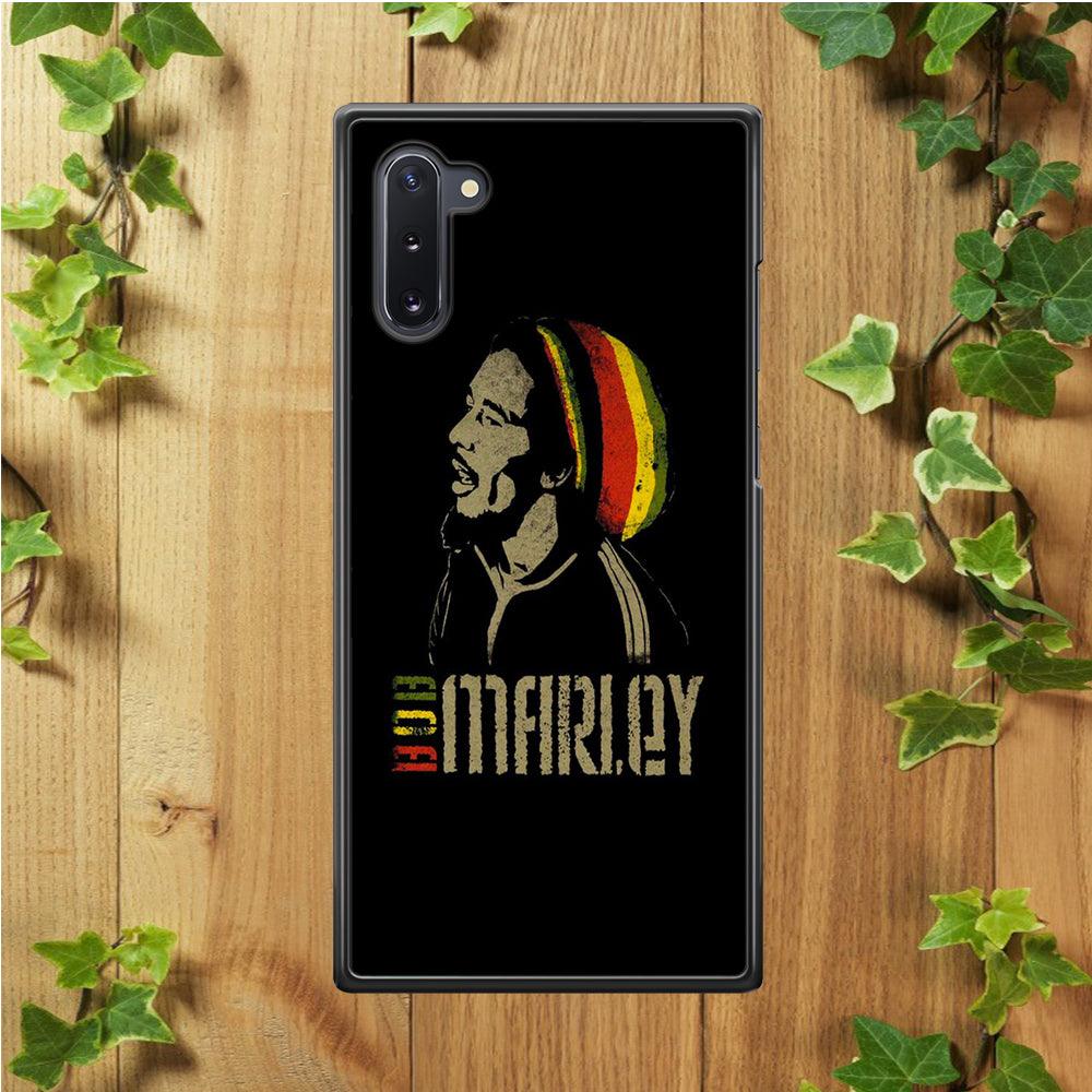 Bob Marley 001 Samsung Galaxy Note 10 Case-Rubber / White (2D Case)-Xtracase