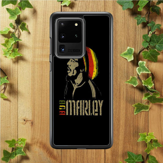 Bob Marley 001 Samsung Galaxy S20 Ultra Case-Rubber / White (2D Case)-Xtracase