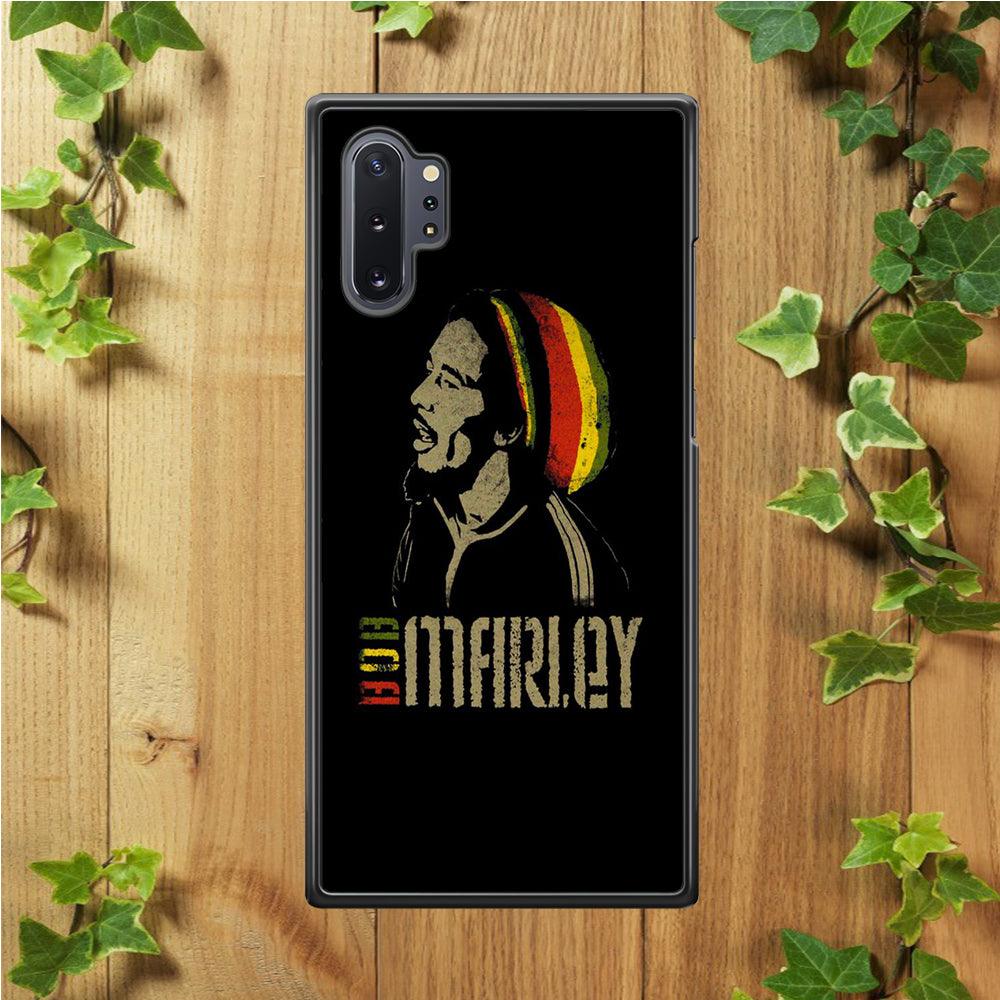 Bob Marley 001 Samsung Galaxy Note 10 Plus Case-Rubber / White (2D Case)-Xtracase