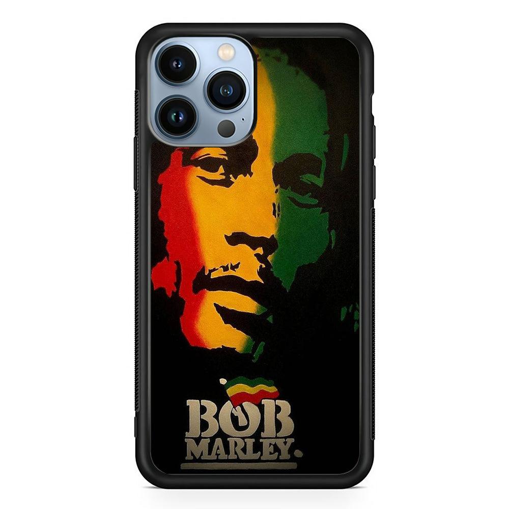 Bob Marley 002 iPhone 13 Pro Max Case-Rubber / Black (2D Case)-Xtracase