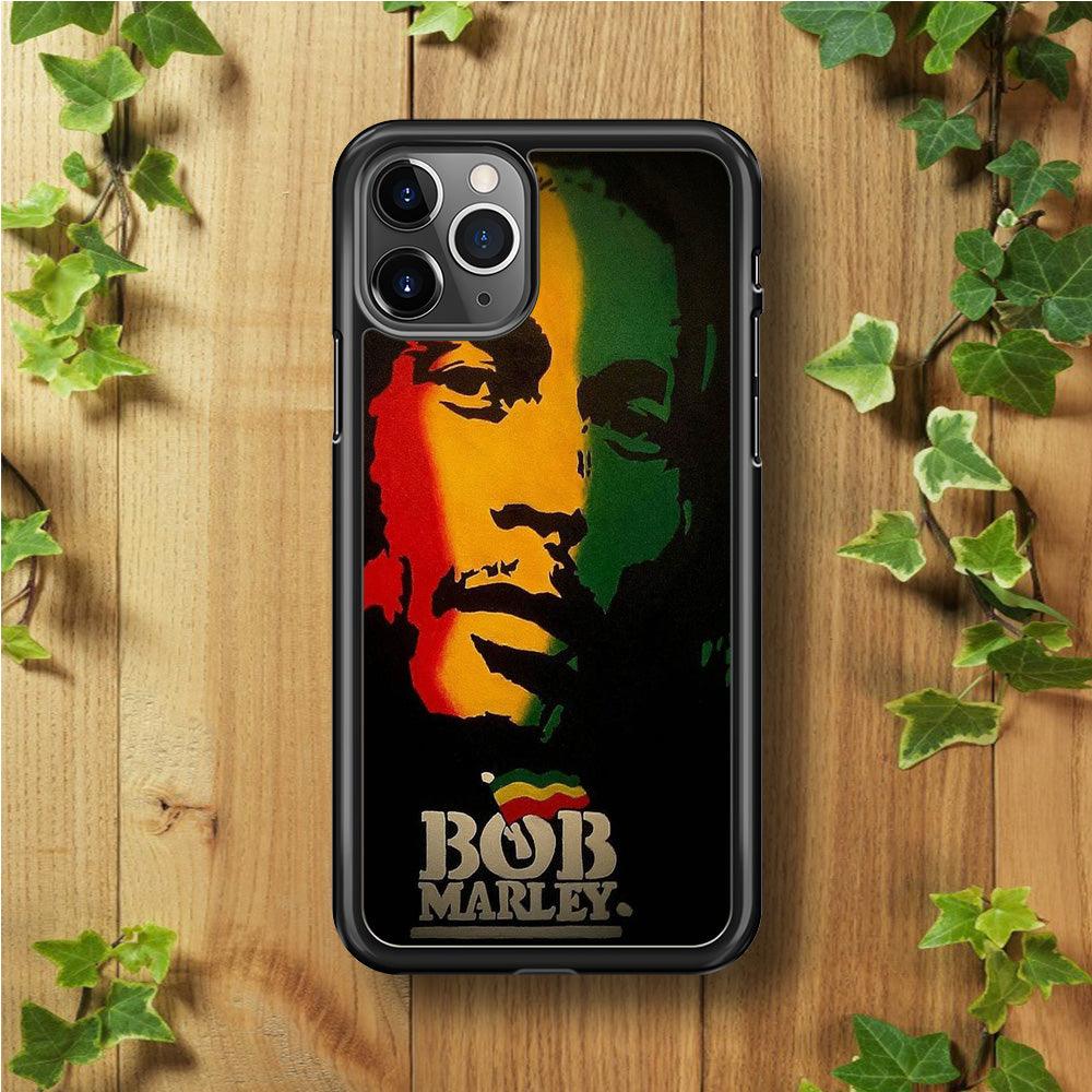 Bob Marley 002 iPhone 11 Pro Max Case-Rubber / Black (2D Case)-Xtracase