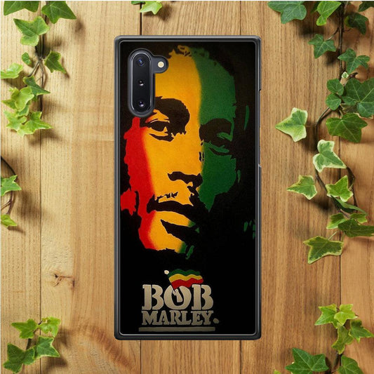 Bob Marley 002 Samsung Galaxy Note 10 Case-Rubber / White (2D Case)-Xtracase
