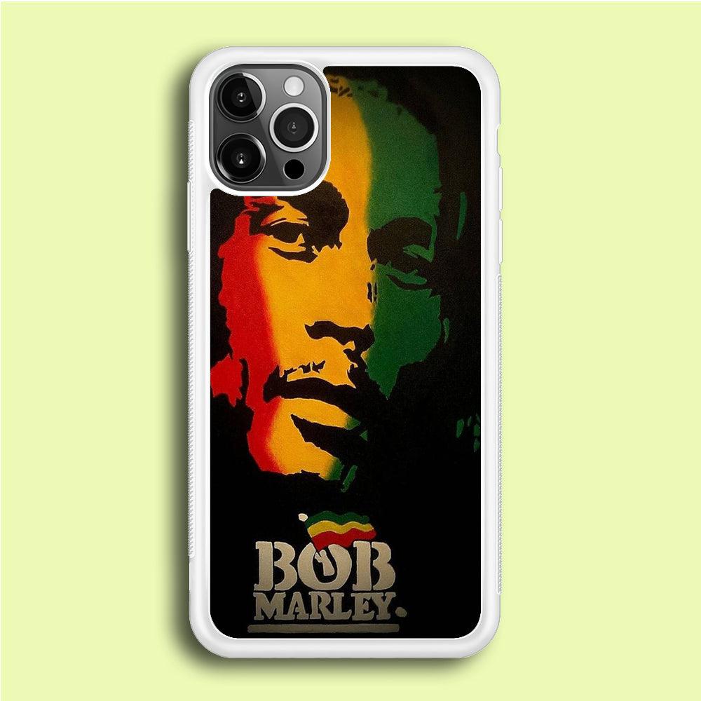 Bob Marley 002 iPhone 12 Pro Max Case-Rubber / White (2D Case)-Xtracase