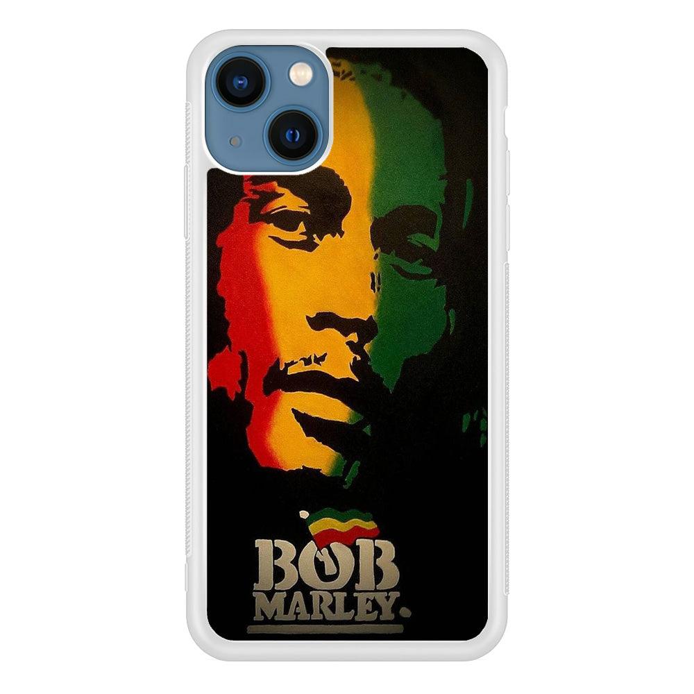 Bob Marley 002 iPhone 13 Case-Rubber / White (2D Case)-Xtracase