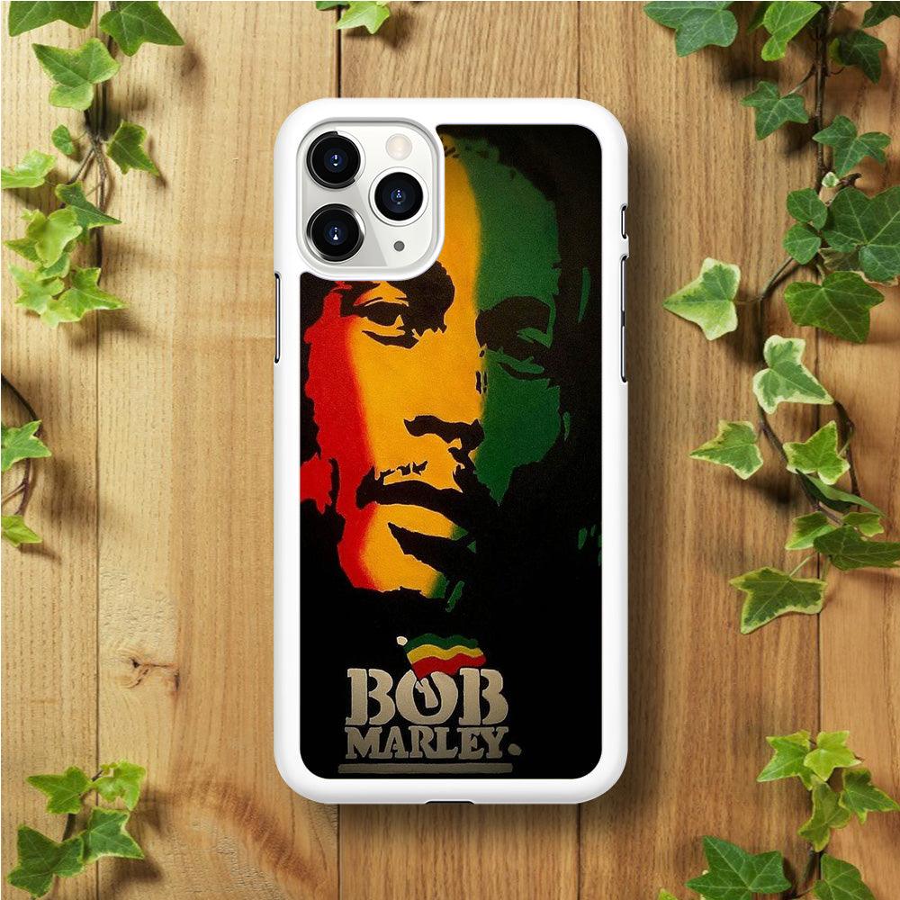 Bob Marley 002 iPhone 11 Pro Max Case-Rubber / White (2D Case)-Xtracase