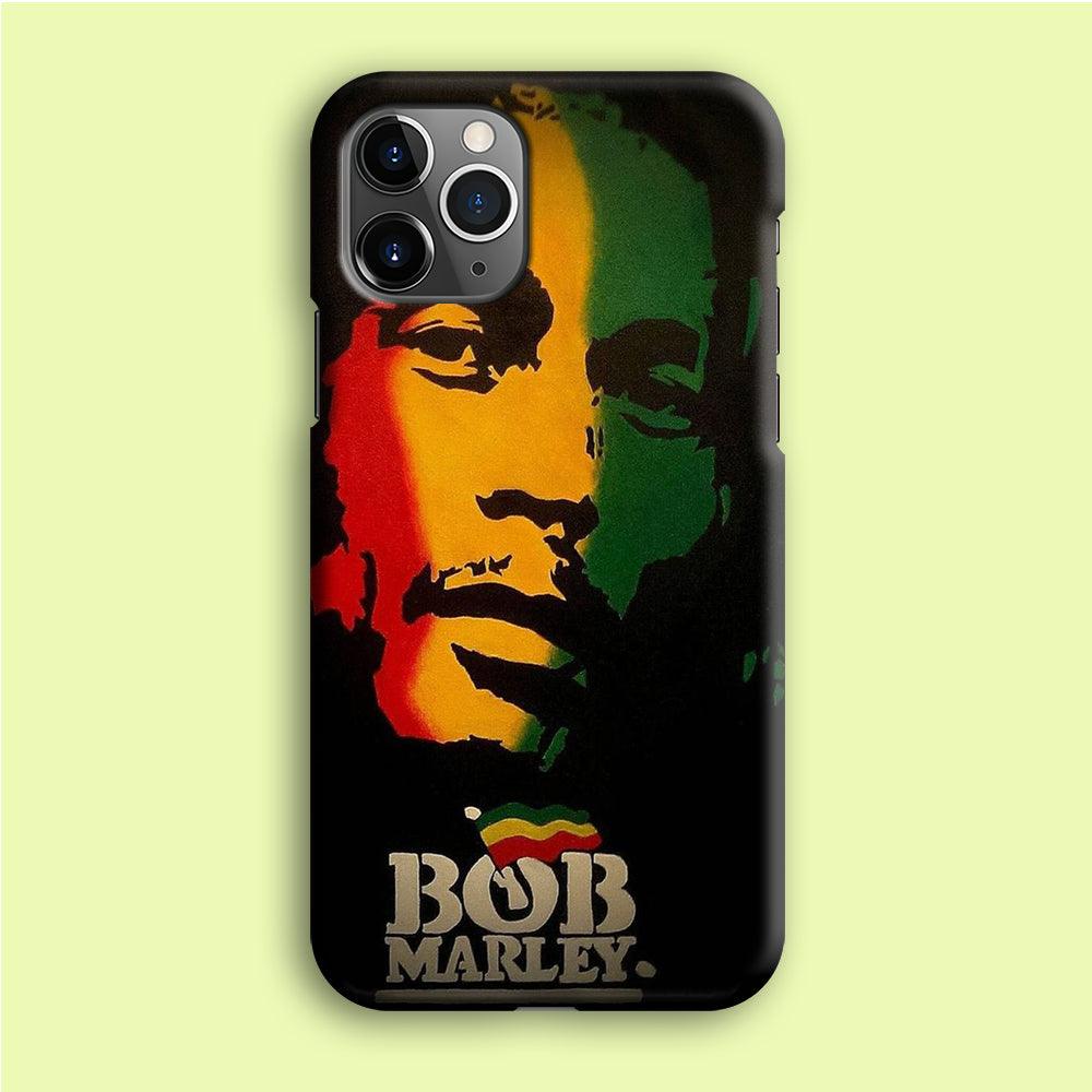 Bob Marley 002 iPhone 12 Pro Case-Plastic / Full Wrap (3D Case)-Xtracase