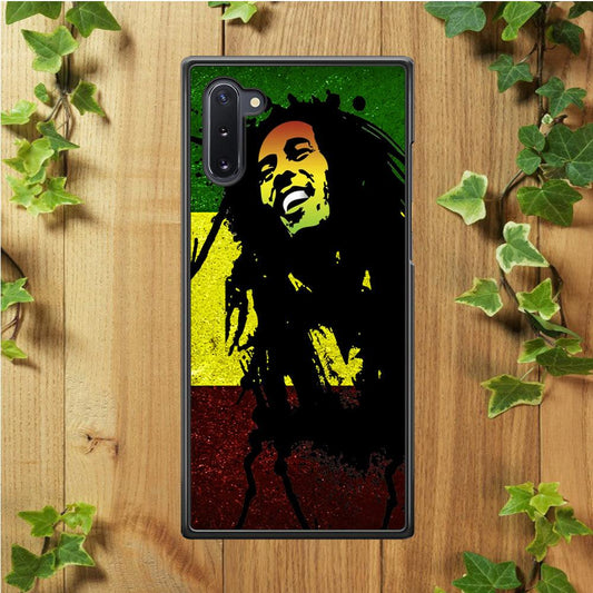 Bob Marley 003 Samsung Galaxy Note 10 Case-Rubber / Black (2D Case)-Xtracase
