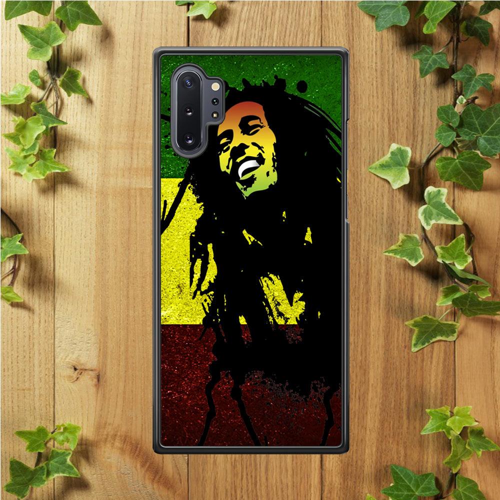 Bob Marley 003 Samsung Galaxy Note 10 Plus Case-Rubber / White (2D Case)-Xtracase
