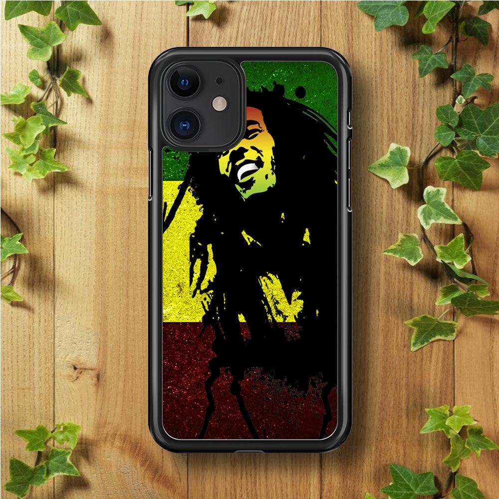 Bob Marley 003 iPhone 11 Case-Plastic / Full Wrap (3D Case)-Xtracase