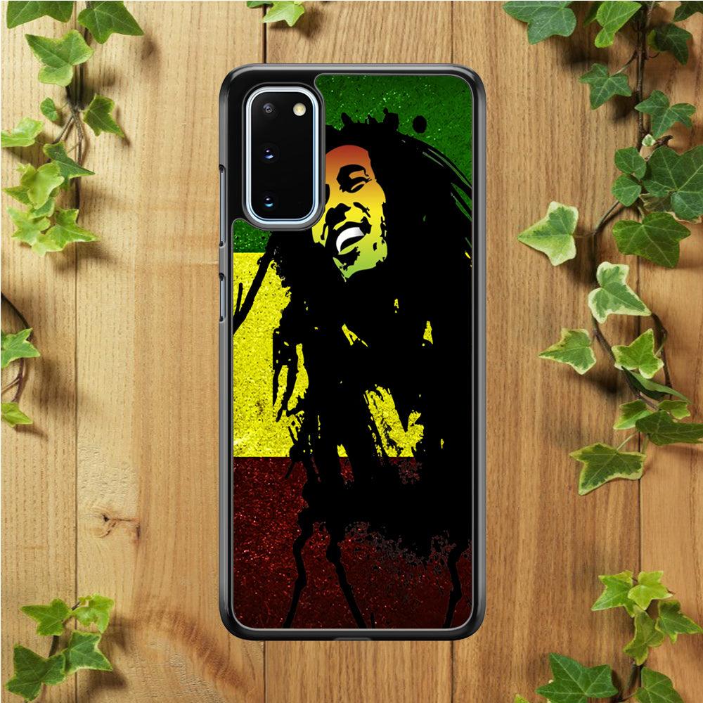 Bob Marley 003 Samsung Galaxy S20 Case-Rubber / White (2D Case)-Xtracase
