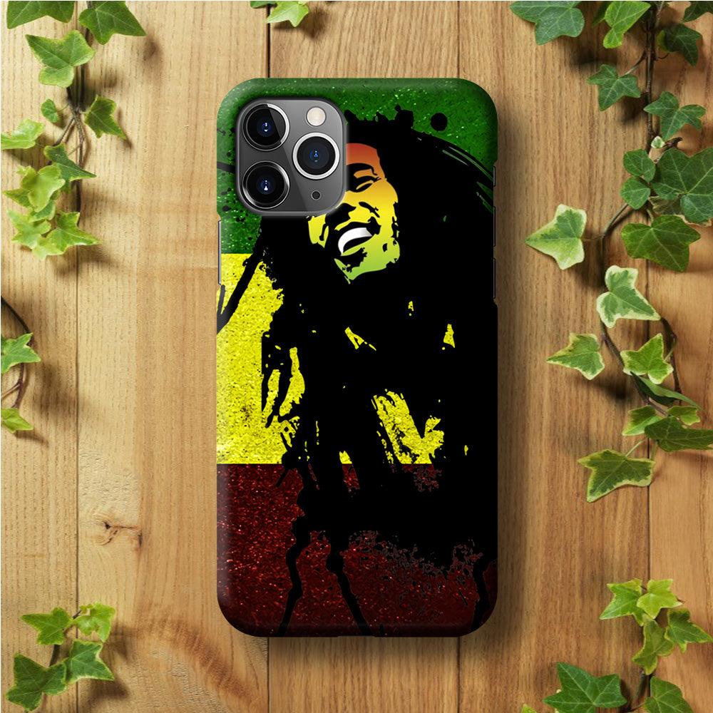 Bob Marley 003 iPhone 11 Pro Max Case-Plastic / Full Wrap (3D Case)-Xtracase