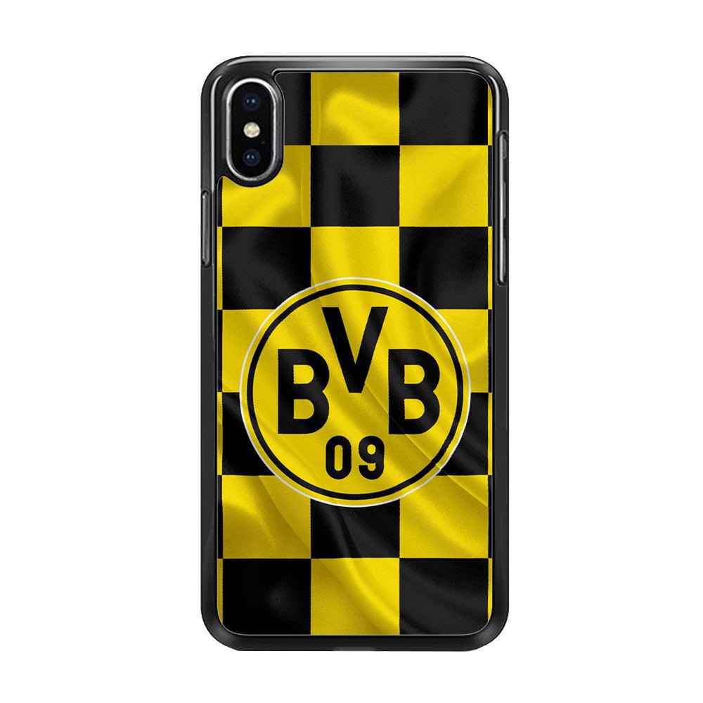 Borussia Dortmund Flag Club iPhone X Case-Rubber / Black (2D Case)-Xtracase