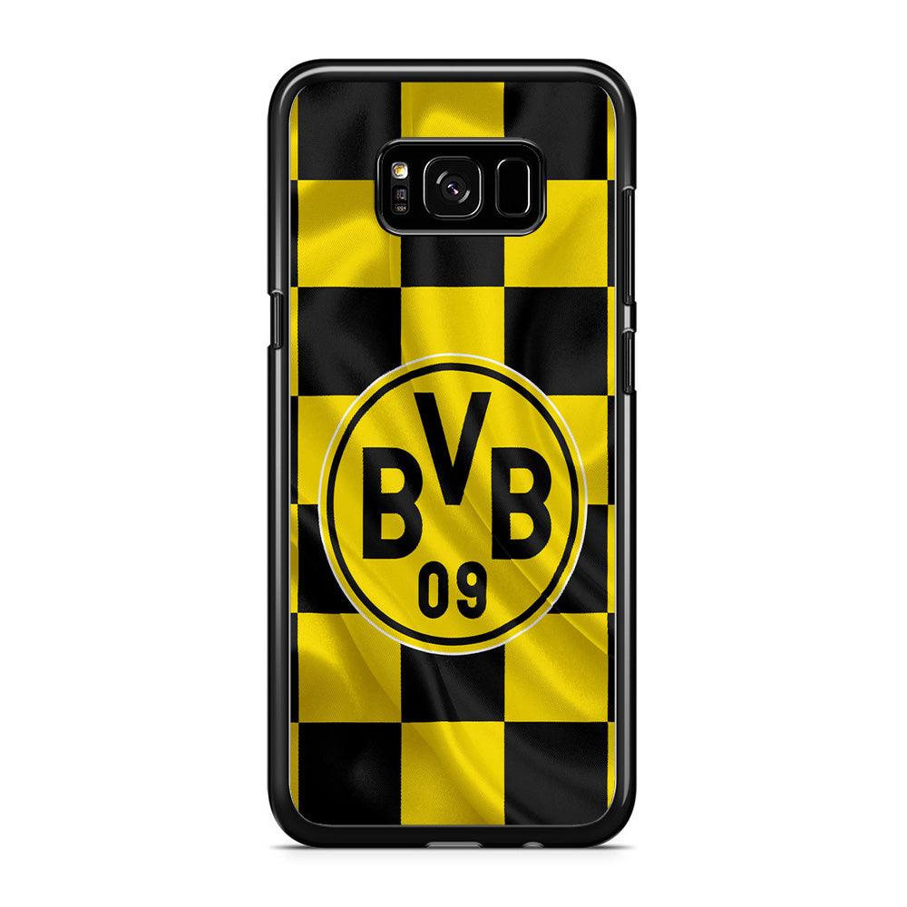 Borussia Dortmund Flag Club Samsung Galaxy S8 Case-Rubber / Black (2D Case)-Xtracase