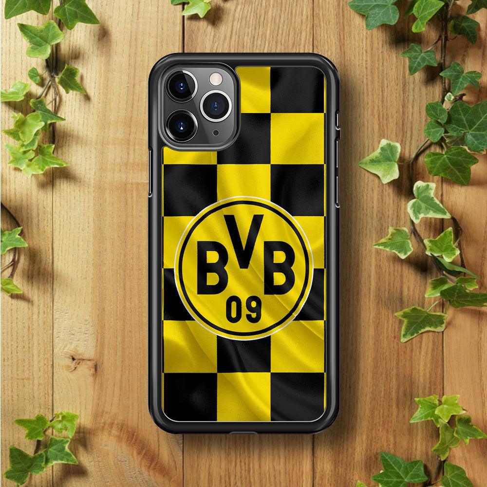 Borussia Dortmund Flag Club iPhone 11 Pro Max Case-Rubber / Black (2D Case)-Xtracase