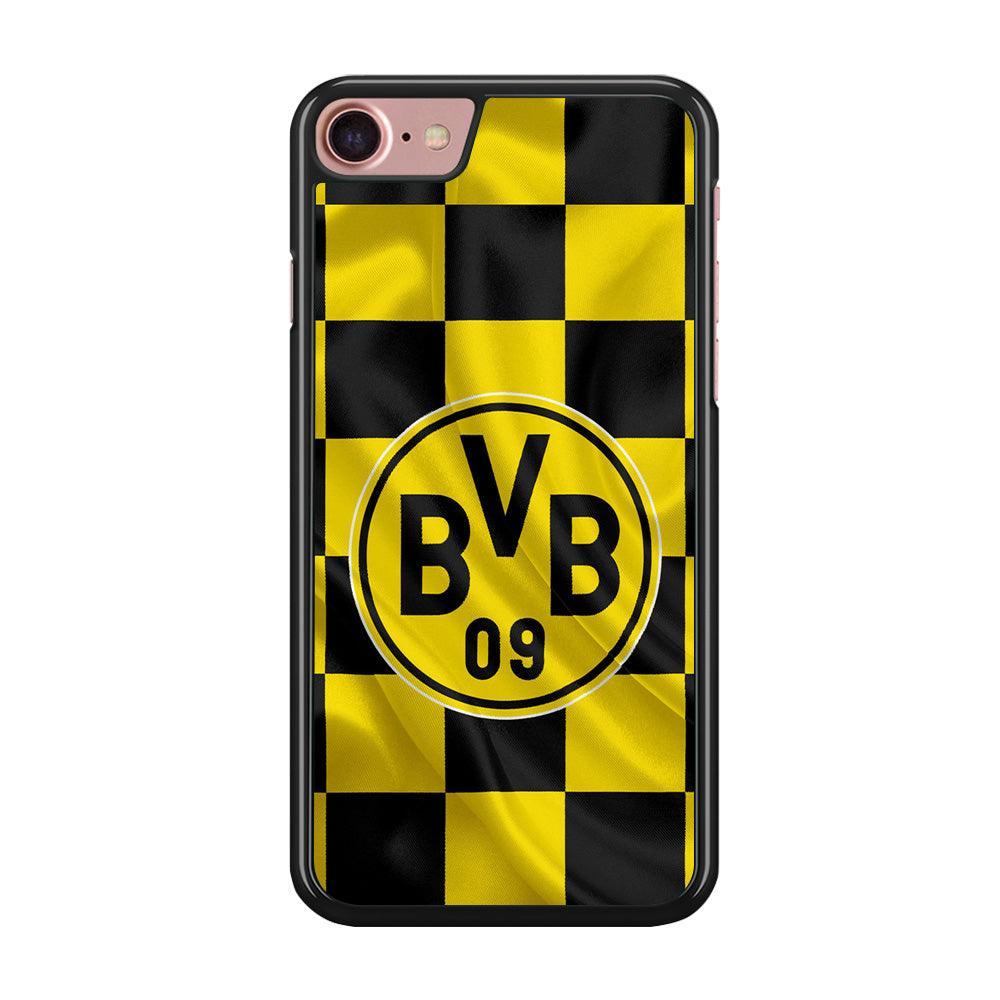 Borussia Dortmund Flag Club iPhone SE 2020 Case-Rubber / Black (2D Case)-Xtracase