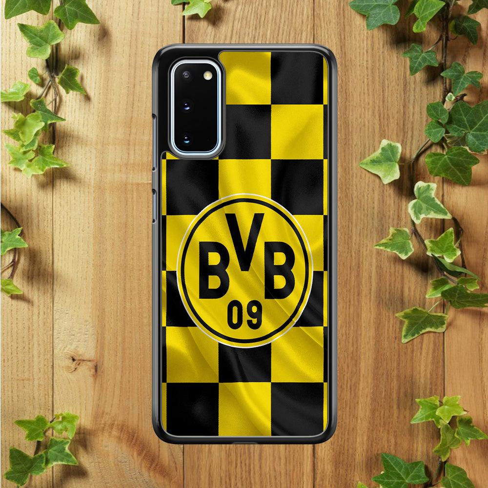 Borussia Dortmund Flag Club Samsung Galaxy S20 Case-Rubber / Black (2D Case)-Xtracase