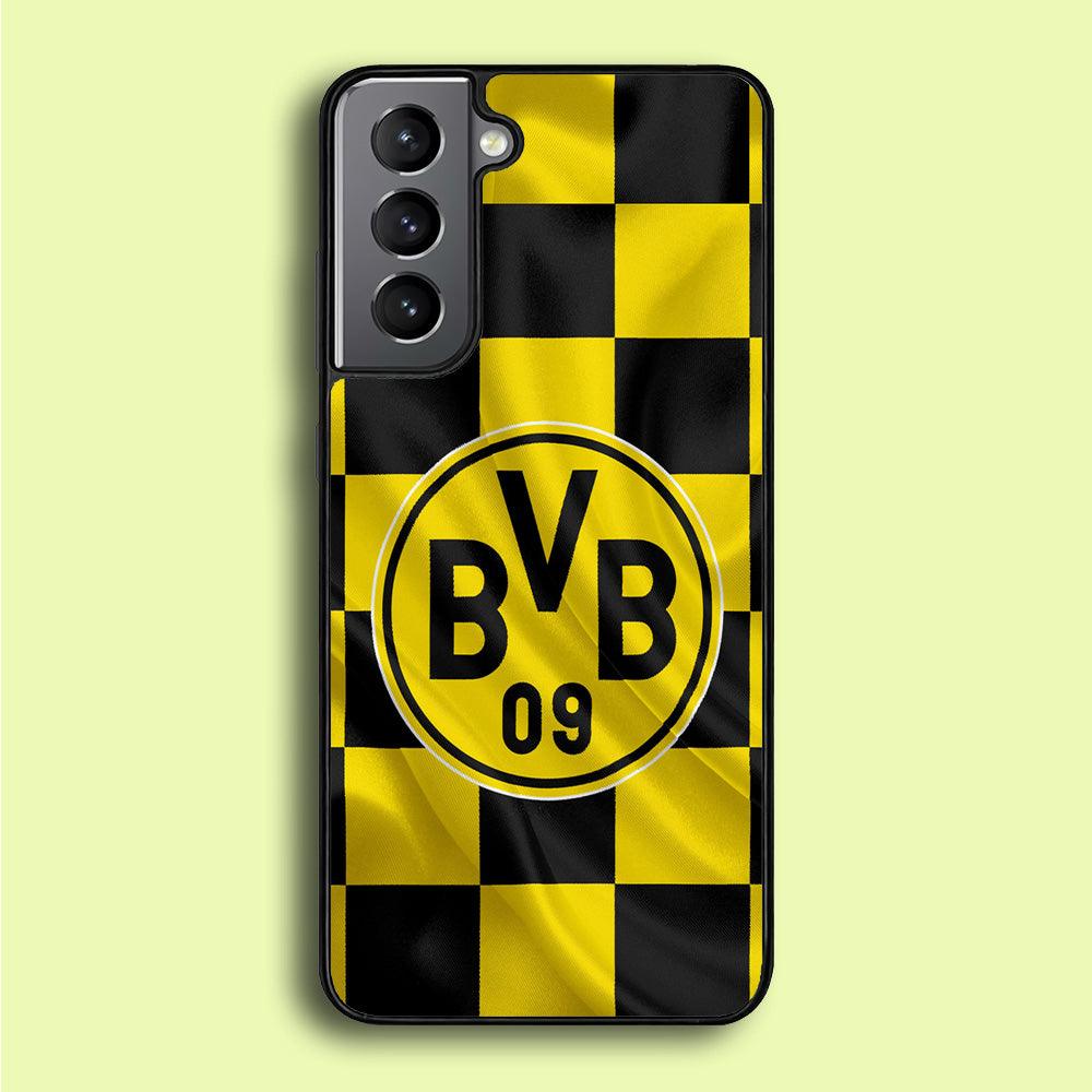 Borussia Dortmund Flag Club Samsung Galaxy S21 Plus Case-Rubber / Black (2D Case)-Xtracase