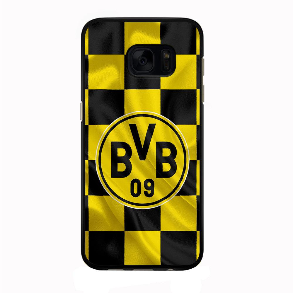 Borussia Dortmund Flag Club Samsung Galaxy S7 Edge Case-Rubber / Black (2D Case)-Xtracase