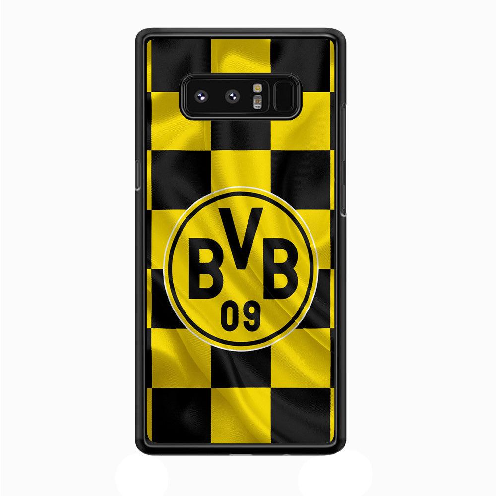 Borussia Dortmund Flag Club Samsung Galaxy Note 8 Case-Rubber / Black (2D Case)-Xtracase