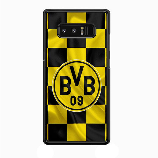 Borussia Dortmund Flag Club Samsung Galaxy Note 8 Case-Rubber / Black (2D Case)-Xtracase