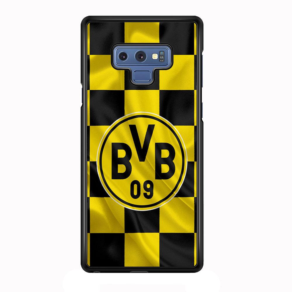 Borussia Dortmund Flag Club Samsung Galaxy Note 9 Case-Rubber / Black (2D Case)-Xtracase