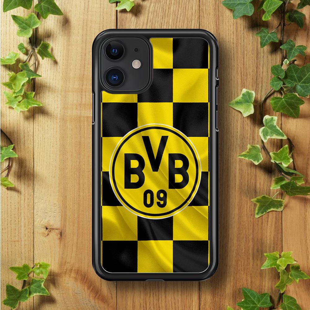 Borussia Dortmund Flag Club iPhone 11 Case-Rubber / Black (2D Case)-Xtracase