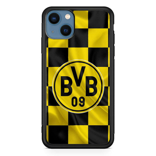 Borussia Dortmund Flag Club iPhone 13 Pro Case-Rubber / Black (2D Case)-Xtracase