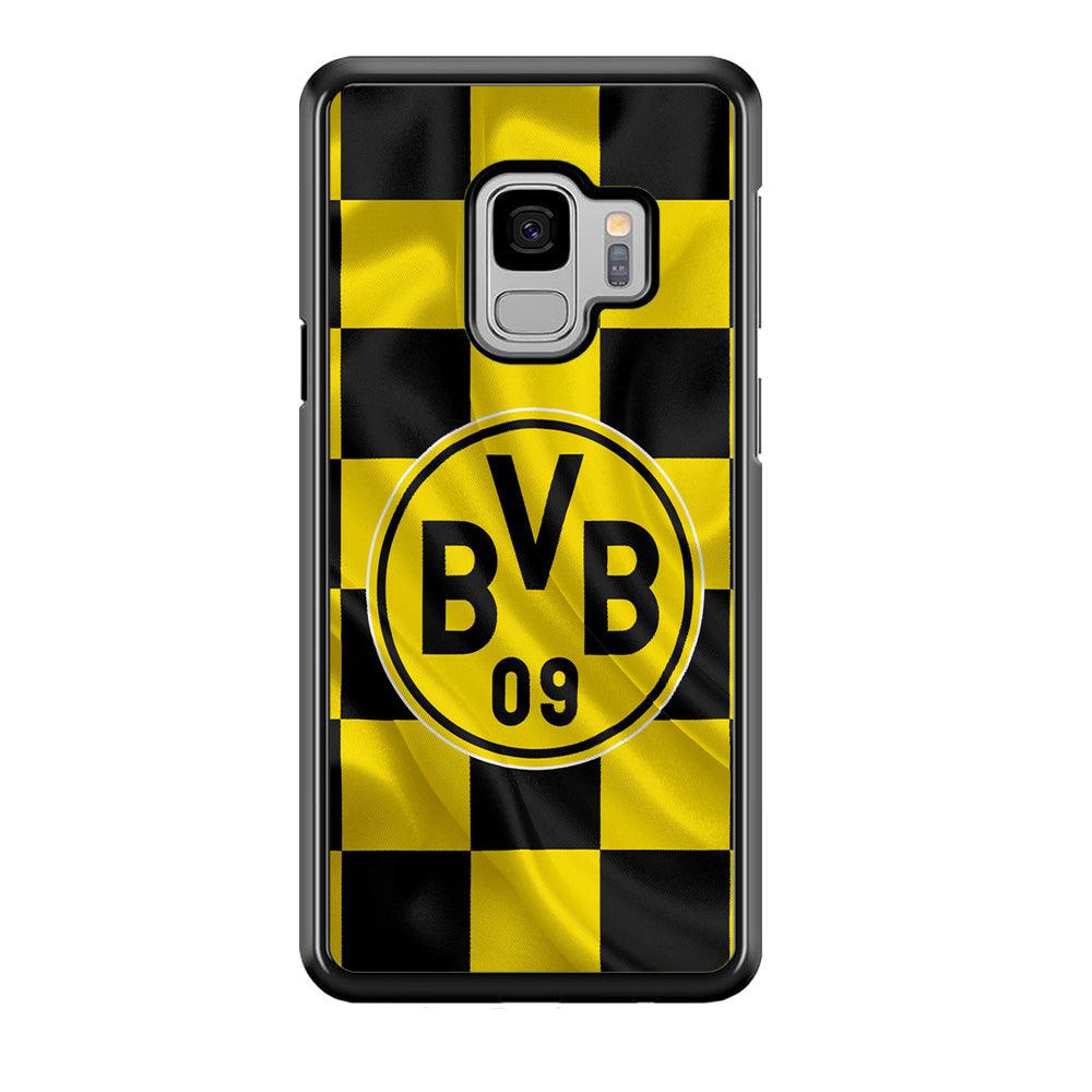 Borussia Dortmund Flag Club Samsung Galaxy S9 Case-Rubber / Black (2D Case)-Xtracase