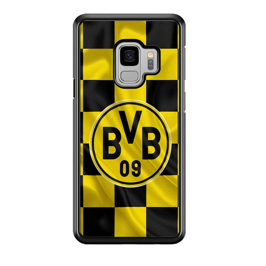 Borussia Dortmund Flag Club Samsung Galaxy S9 Case-Rubber / Black (2D Case)-Xtracase
