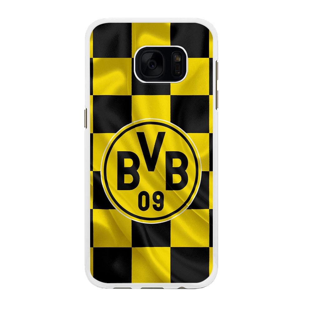 Borussia Dortmund Flag Club Samsung Galaxy S7 Edge Case-Rubber / White (2D Case)-Xtracase