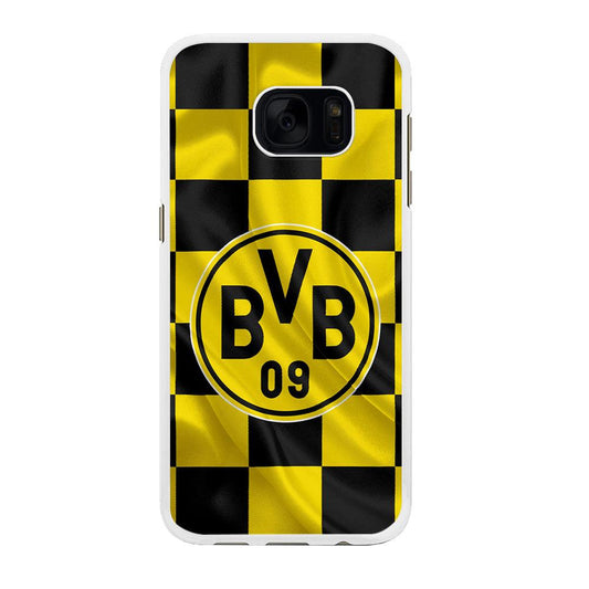 Borussia Dortmund Flag Club Samsung Galaxy S7 Edge Case-Rubber / White (2D Case)-Xtracase