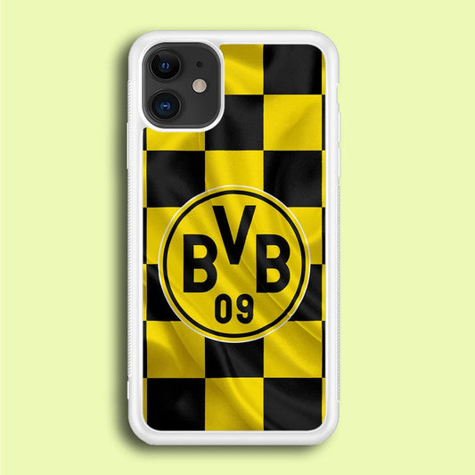 Borussia Dortmund Flag Club iPhone 12 Case-Rubber / White (2D Case)-Xtracase