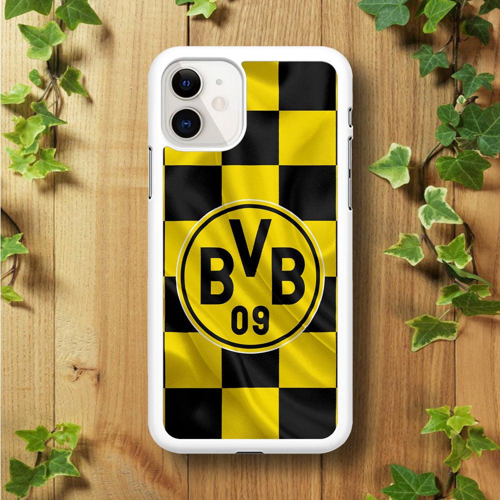 Borussia Dortmund Flag Club iPhone 11 Case-Rubber / White (2D Case)-Xtracase
