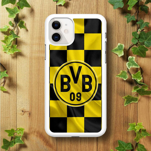 Borussia Dortmund Flag Club iPhone 11 Case-Rubber / White (2D Case)-Xtracase