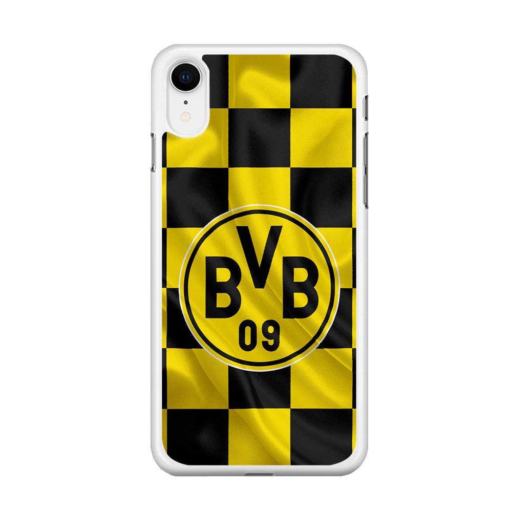 Borussia Dortmund Flag Club iPhone XR Case-Rubber / White (2D Case)-Xtracase