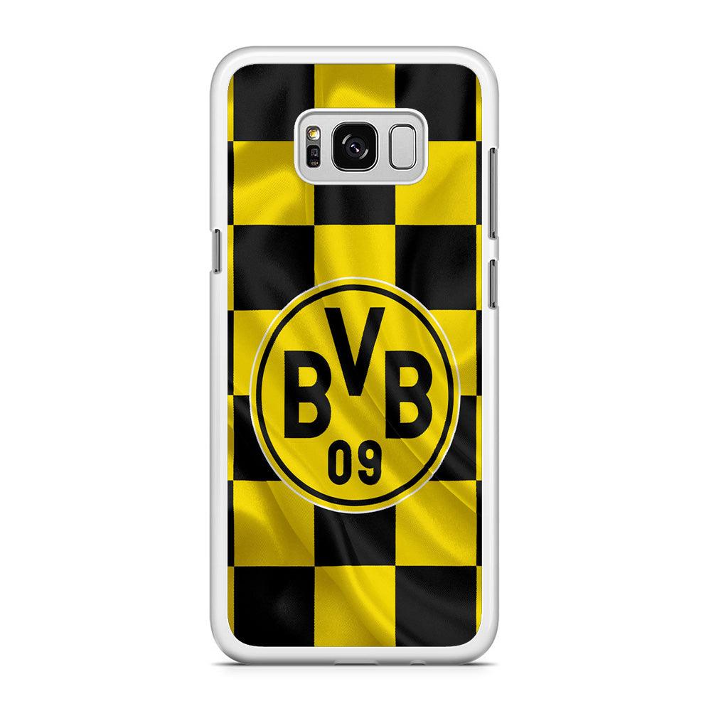 Borussia Dortmund Flag Club Samsung Galaxy S8 Case-Rubber / White (2D Case)-Xtracase
