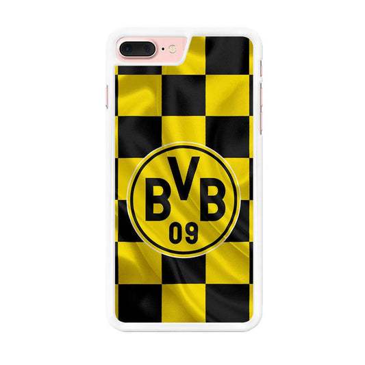 Borussia Dortmund Flag Club iPhone 8 Plus Case-Rubber / White (2D Case)-Xtracase
