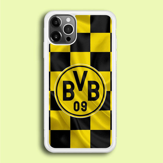 Borussia Dortmund Flag Club iPhone 12 Pro Case-Rubber / White (2D Case)-Xtracase