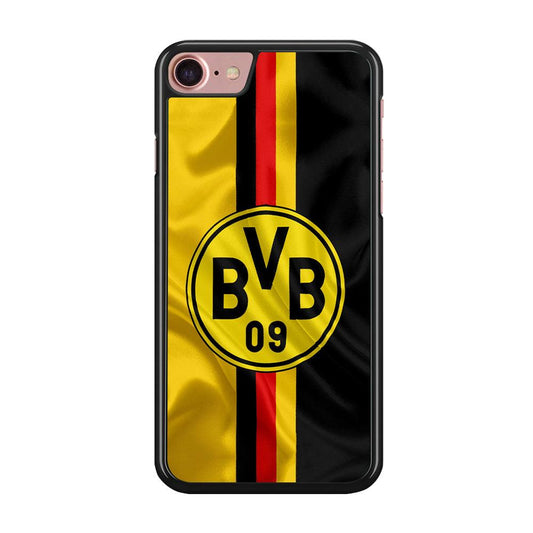 Borussia Dortmund Flag Logo iPhone SE 2020 Case-Rubber / Black (2D Case)-Xtracase