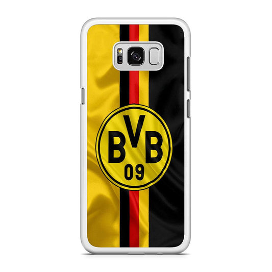 Borussia Dortmund Flag Logo Samsung Galaxy S8 Plus Case-Rubber / White (2D Case)-Xtracase